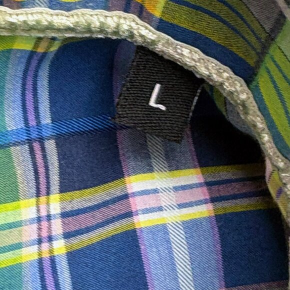 Luchiano Visconti‎ Plaid Cotton Modal Blend Button Down Shirt - Picture 5 of 9